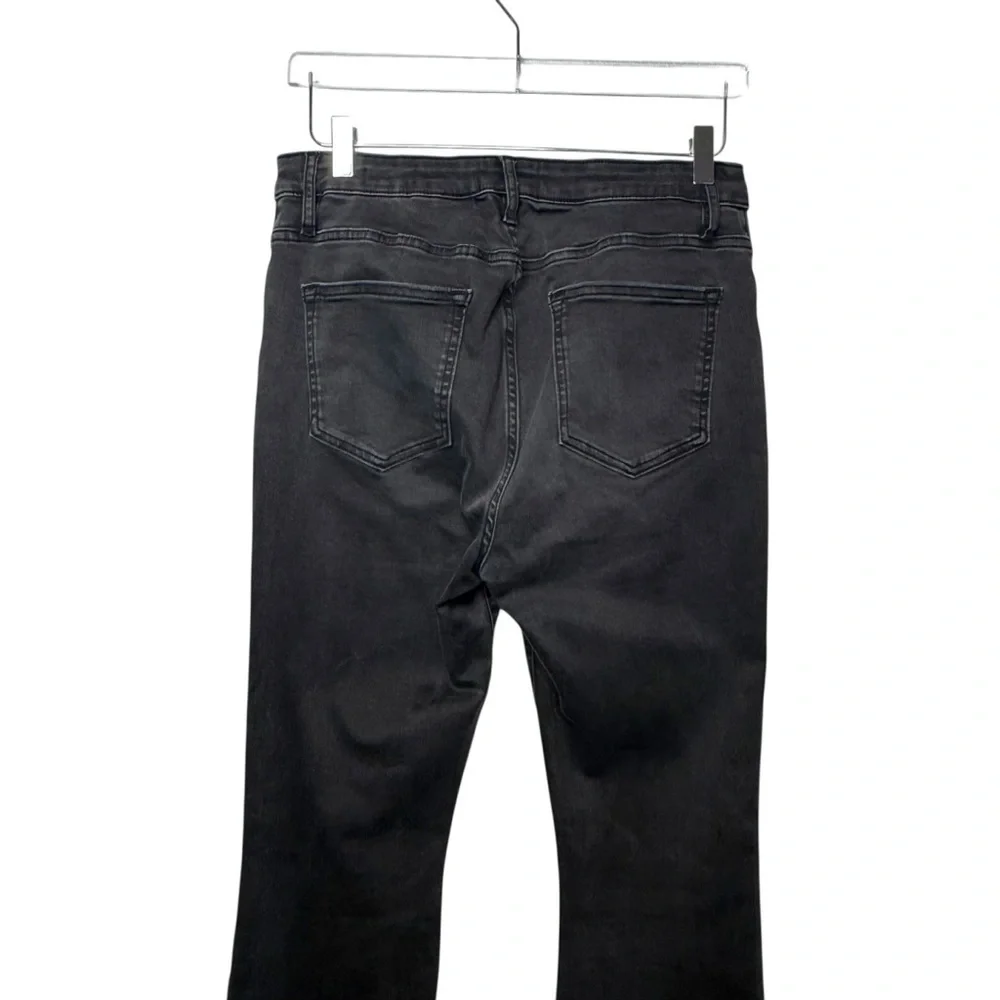 FRAME Le Crop Mini Bootcut Washed Black Frayed Women’s Jeans Sz 30